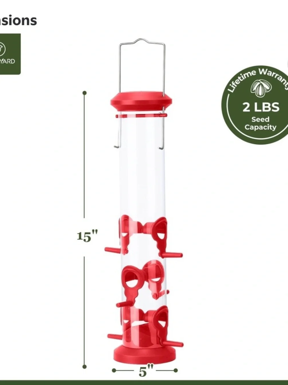 Red Bird Seed Feeder
